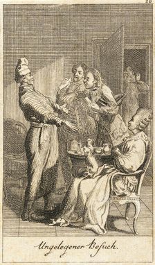 Illustration for Life of a Badly Brought Up Young Lady 1779. Creator: Daniel Nikolaus Chodowiecki