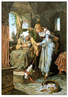 Illustration for "Little Briar Rose" by Brothers Grimm, c1899. Creator: Zick, Alexander (1845-1907)