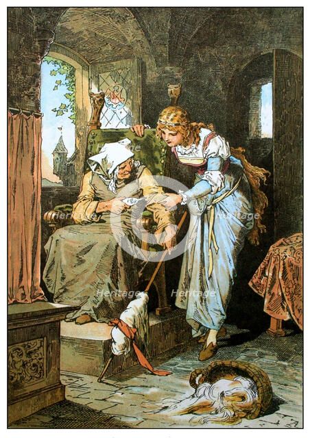 Illustration for "Little Briar Rose" by Brothers Grimm, c1899. Creator: Zick, Alexander (1845-1907).