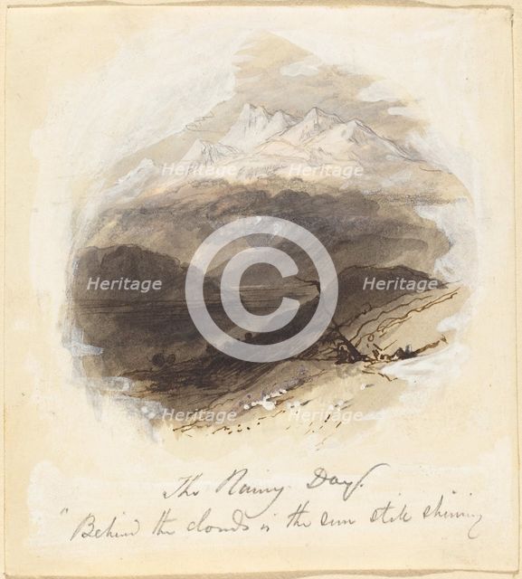 Illustration for Longfellow's "The Rainy Day", 1850s. Creator: Birket Foster.