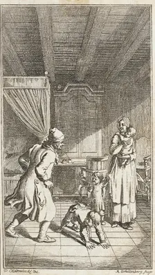 Illustration for Mathias Claudius 'Asmus Omnia sua secum Portans published 1783 (?). Creator: Johann Rudolf Schellenburg
