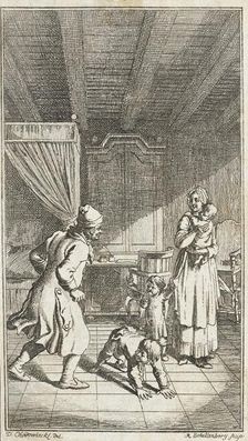 Illustration for Mathias Claudius 'Asmus Omnia sua secum Portans published 1783 (?). Creator: Johann Rudolf Schellenburg