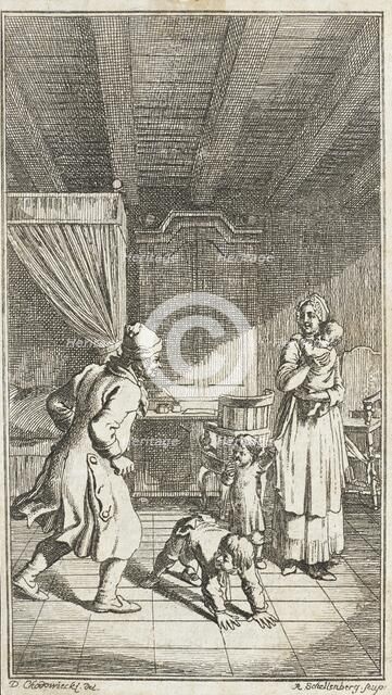 Illustration for Mathias Claudius' 'Asmus Omnia sua secum Portans', published 1783 (?). Creator: Johann Rudolf Schellenburg.