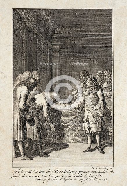Illustration for 'Memories of the Refugees', c1787. Creator: Daniel Nikolaus Chodowiecki.