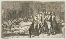 Illustration for Paul Erdmans Fest Wandsbecher Messenger from M. Claudius, fourth part, 1783. Creator: Daniel Nikolaus Chodowiecki