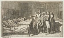 Illustration for Paul Erdmans Fest Wandsbecher Messenger from M. Claudius, fourth part, 1783. Creator: Daniel Nikolaus Chodowiecki