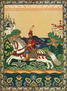 Illustration for Pushkin's Coq D'or 1925. Artist: Boris Zvorykin