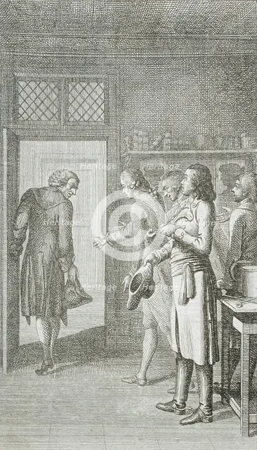Illustration for Reichard's 'Library of Novels,' part twelve, 1785. Creator: Daniel Nikolaus Chodowiecki.