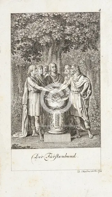 Illustration for 'Six Great Events of the Last Decade', 1791. Creator: Daniel Nikolaus Chodowiecki.