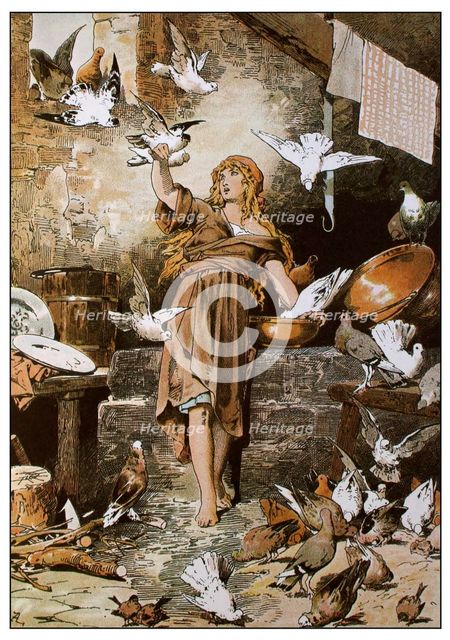 Illustration for "Snow White and the Seven Dwarfs" by Brothers Grimm, c1899. Creator: Zick, Alexander (1845-1907).