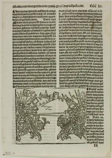 Illustration from Coronijke van Hollandt, plate 58 from Woodcuts..., 1530, assembled...1937. Creators: Unknown, Max Geisberg