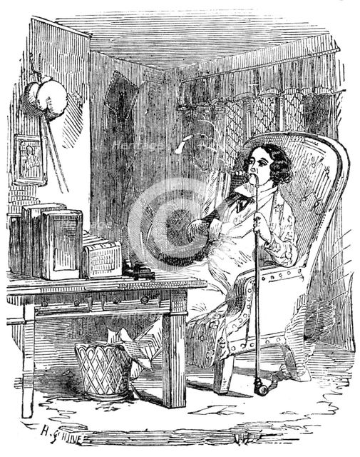 Illustration from "A Long-Vacation Vigil" by Cuthbert Bede, B.A., 1854. Creator: Unknown.