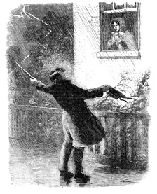 Illustration from "A Long-Vacation Vigil" by Cuthbert Bede, B.A., 1854. Creator: Unknown