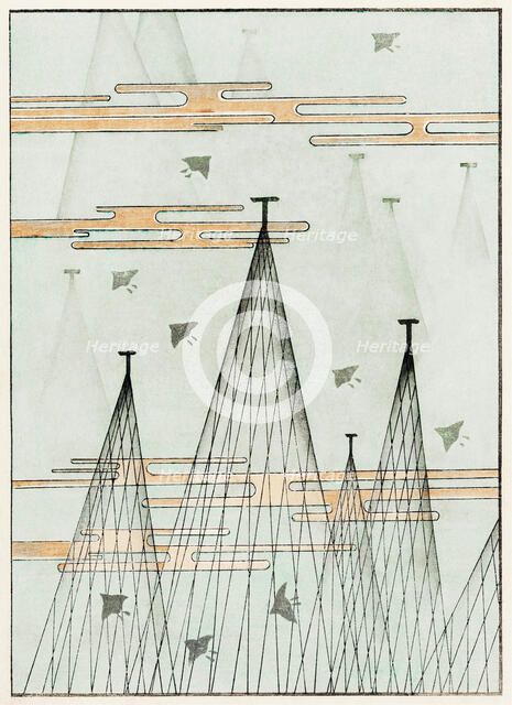 Illustration from Bijutsu Sekai (Art World), 1893-1896. Creator: Seitei (Shotei), Watanabe (1851-1918).