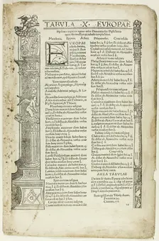 Illustration from "Geographia", plate 36 from Woodcuts from Books..., 1525, assembled...1937. Creators: Unknown, Max Geisberg