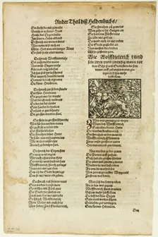 Illustration from Das Heldenbuch, plate 33 from Woodcuts..., 1560, assembled...1937. Creators: Unknown, Max Geisberg
