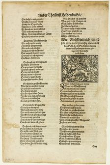 Illustration from Das Heldenbuch, plate 33 from Woodcuts..., 1560, assembled...1937. Creators: Unknown, Max Geisberg