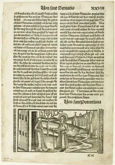 Illustration from Das Leben der Heiligen, plate sixteen from Woodcuts..., 1513, assembled...1937. Creators: Unknown, Max Geisberg