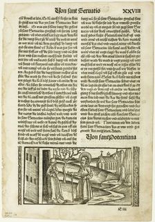 Illustration from Das Leben der Heiligen, plate sixteen from Woodcuts..., 1513, assembled...1937. Creators: Unknown, Max Geisberg
