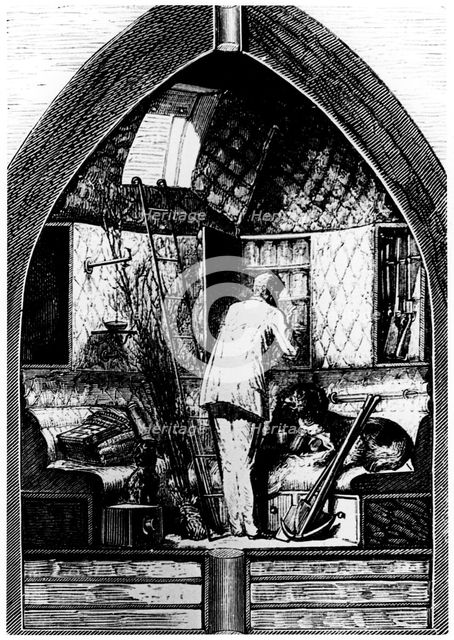 Illustration from De la Terre a la Lune by Jules Verne, 1865. Artist: Unknown