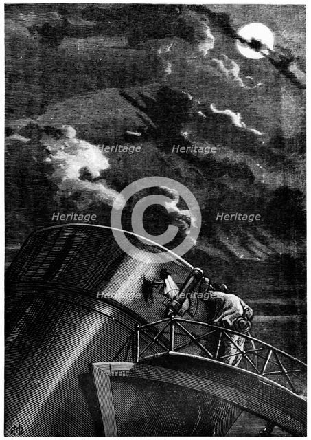 Illustration from De la Terre a la Lune by Jules Verne, 1865. Artist: Unknown