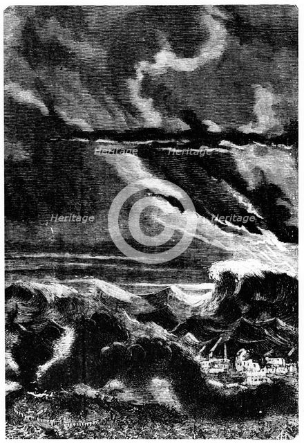 Illustration from De la Terre a la Lune by Jules Verne, 1865. Artist: Unknown