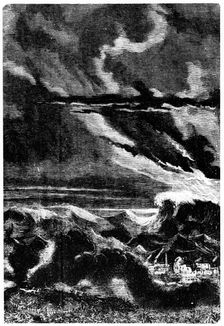 Illustration from De la Terre a la Lune by Jules Verne, 1865