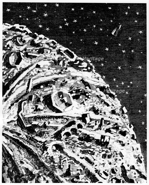 Illustration from De la Terre a la Lune by Jules Verne, 1865. Artist: Unknown