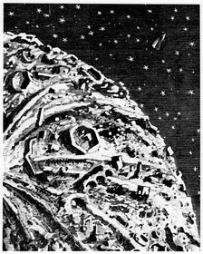 Illustration from De la Terre a la Lune by Jules Verne, 1865