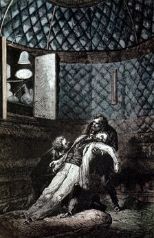 Illustration from De la Terre a la Lune by Jules Verne, 1865