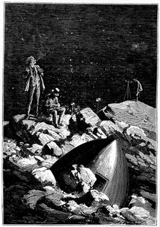 Illustration from De la Terre a la Lune by Jules Verne, 1865