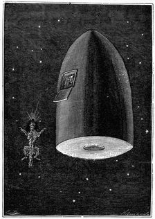 Illustration from De la Terre a la Lune by Jules Verne, 1865