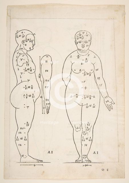 Illustration from Dürers Vier Bucher von Menslicher Proportion, Nuremberg, 1528.n.d. Creator: Albrecht Durer.