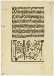 Illustration from "Fabulae Aesopi", plate 34 from Woodcuts..., 1501, assembled...1937. Creators: Unknown, Max Geisberg