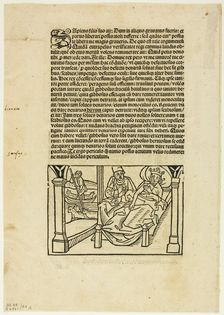 Illustration from "Fabulae Aesopi", plate 34 from Woodcuts..., 1501, assembled...1937. Creators: Unknown, Max Geisberg