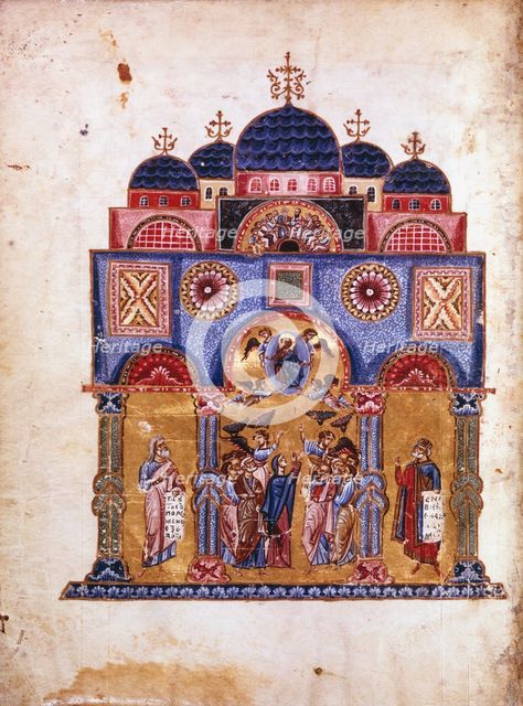 Illustration from Homilies on the Virgin, Byzantine manuscript, 12th century. Artist: James of Kokkinobaphos