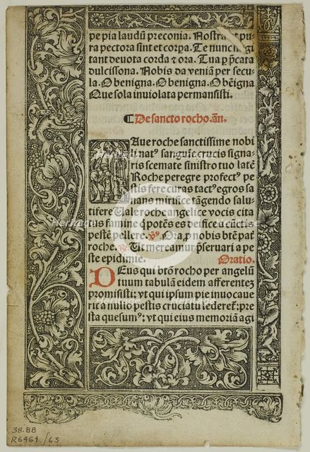 Illustration from Horae, plate 63 from Woodcuts from Books of the XVI Century, 1514. Creator: Unknown.