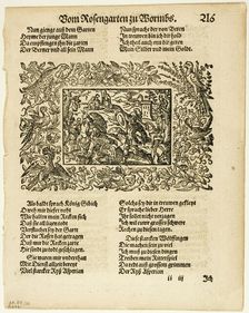 Illustration from Heldenbuch, plate 32 from Woodcuts from Books...1590...assembled 1937. Creators: Virgil Solis, Jost Ammon