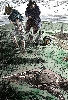 Illustration from History of the Plague (Defoe) 1862, (1923). Artist: Frederic Shields