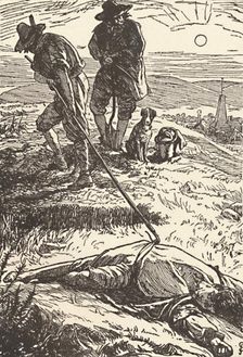 Illustration from History of the Plague (Defoe) 1862, (1923). Artist: Frederic Shields