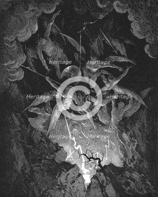 Illustration from John Milton's Paradise Lost, 1866. Artist: Gustave Doré