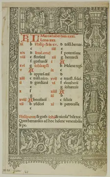 Illustration from Officium B.M.V., plate 62 from Woodcuts from Books of the XVI Century, 1505... Creator: Unknown
