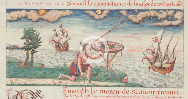 Illustration from "Les premieres ?uvres de Jacques de Vaulx, pillote en la marine", 1583. Creator: De Vaulx (Devaulx), Jacques (1557-1597).