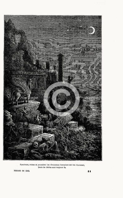 Illustration from "Les terres du ciel voyage astronomique sur les autres mondes" by Camille..., 1884 Creator: Anonymous.