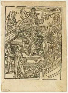Illustration from Margarita philosophica, plate 35 from Woodcuts...1517, assembled... 1937. Creators: Unknown, Max Geisberg