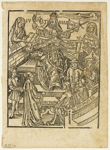 Illustration from Margarita philosophica, plate 35 from Woodcuts...1517, assembled... 1937. Creators: Unknown, Max Geisberg