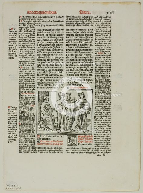 Illustration from Sextus decretalium liber by Bonifce VIII, plate 84 from Woodcuts from...1937. Creators: Unknown, Pope Boniface VIII, Max Geisberg.