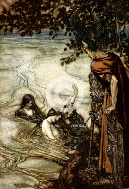 'Illustration from "Siegfried and the Twilight of the Gods", 1924.  Creator: Arthur Rackham.