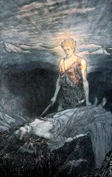 Illustration from "Siegfried and the Twilight of the Gods", 1924. Creator: Arthur Rackham