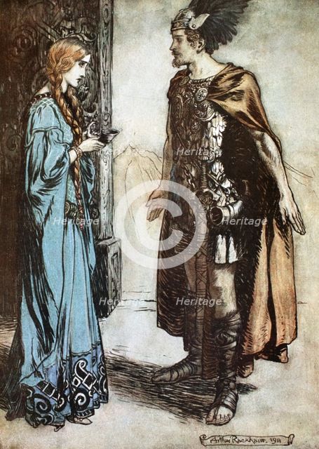 Illustration from "Siegfried and the Twilight of the Gods", 1924.  Creator: Arthur Rackham.